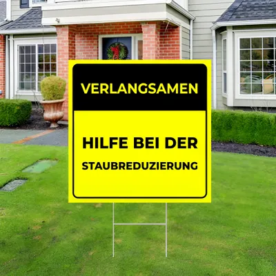 Individuelles Slow-Down-Gartenschilder