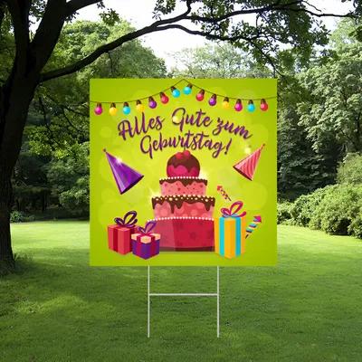 Individuelles Geburtstagsschild für den Garten