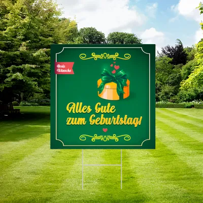 Individuelles Geburtstags-Gartenschild