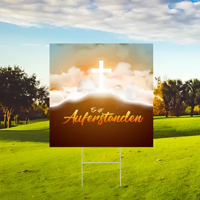 Individuelles Auferstehungs-Gartenschild