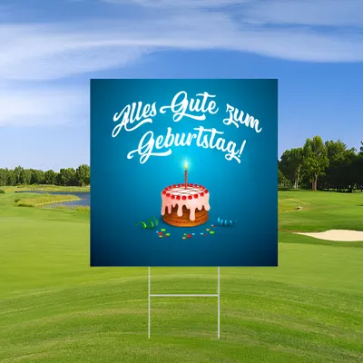 Individuelles Plain Geburtstag Gartenschild