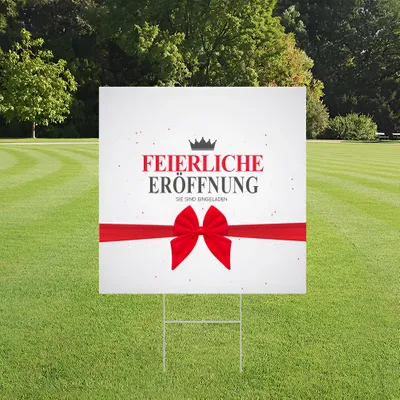 Individuelles Eröffnungsschild für den Garten