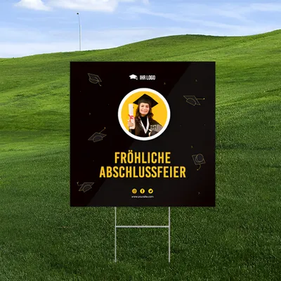 Individuelles Wunsch Nach Abschluss des Studiums Gartenschild