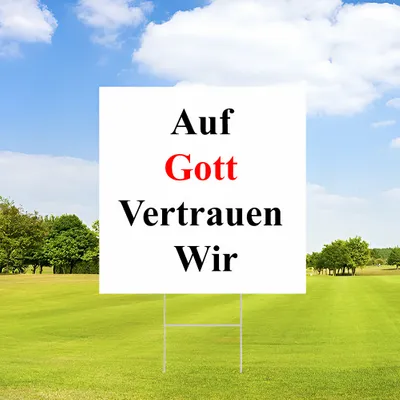 Gartenschild mit Individueller Nachricht