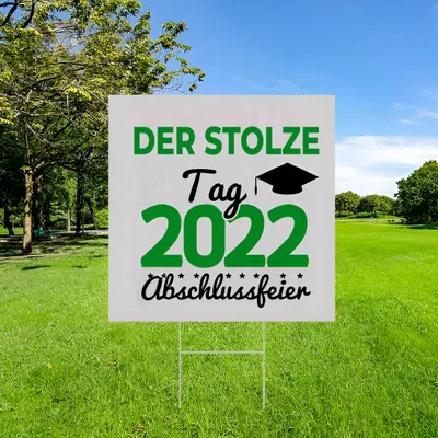 Individuelles Abschlusstag Gartenschild
