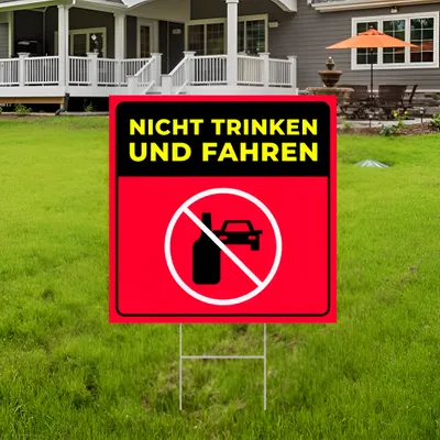 Individuelles "Drink And Drive" Gartenschilder