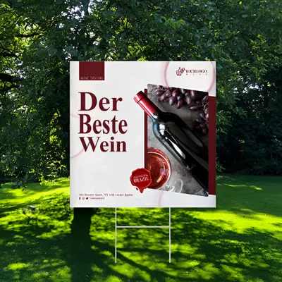 Individuelles Weinangebot-Gartenschilder