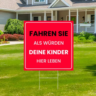 Individuelles Autofahrer-Gartenschilder
