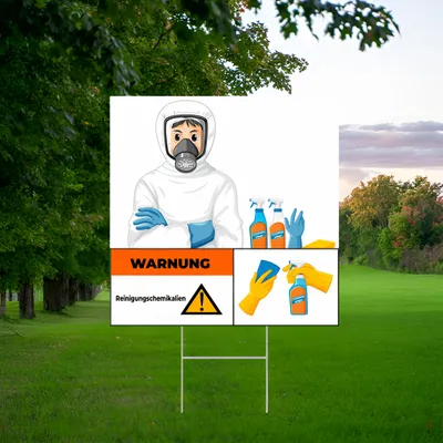 Individuelles Warnschild für den Garten