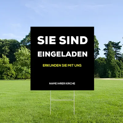 Individuelles Einladungs-Gartenschild