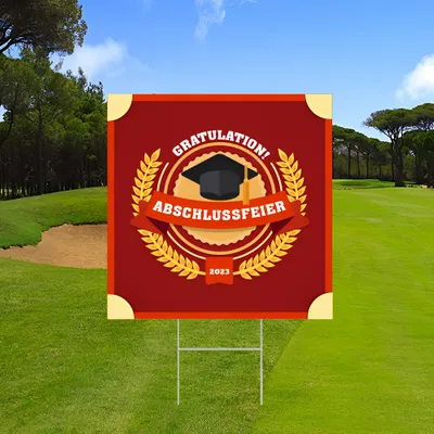 Individuelles College-Abschluss-Gartenschild