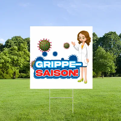 Individuelles Grippe-Gartenschilder