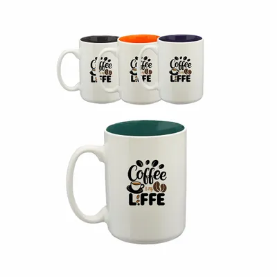 15 oz Easygrip Glossy Coffee Mugs - Stealth Promo Co