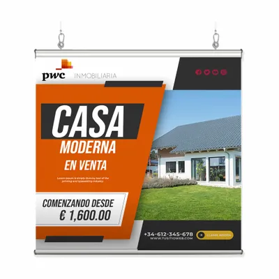 Pancartas Colgantes con Barra - Imprint Now - ES