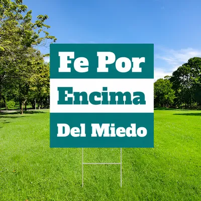 Cartel de Mensaje de fe Personalizado