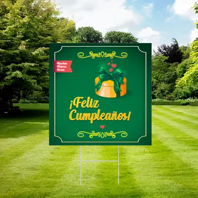 Cartel de Jardin Cumpleaños Personalizado