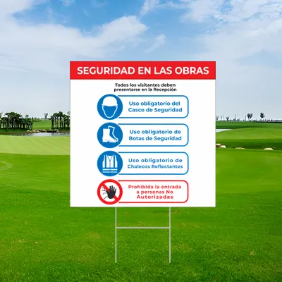 Cartel de Seguridad de Obra Personalizado
