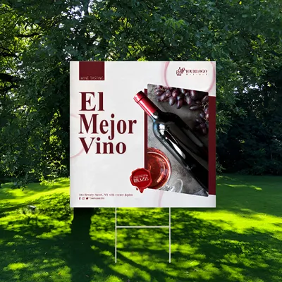 Cartel de Jardin Oferta de vino Personalizado