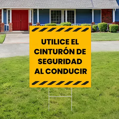 Cartel de Jardin Patio Personalizado Cinturones de Seguridad