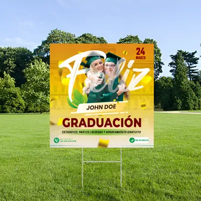 Cartel de Fiesta de Graduación Personalizado