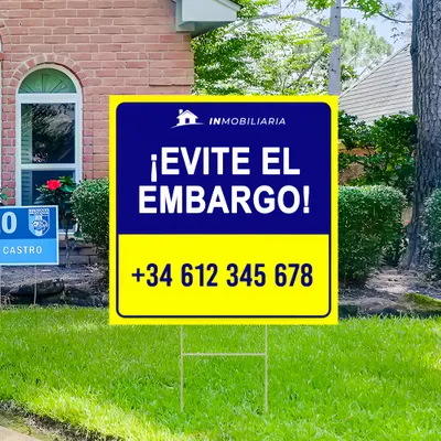 Cartel Personalizado de Prevención de Ejecuciones Hipotecarias