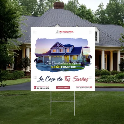 Cartel de Jardin Exterior Personalizado para Inmobiliarias