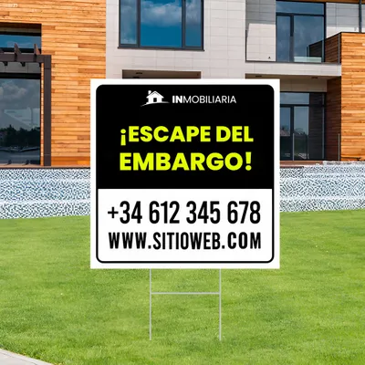 Cartel de Escapar de la Ejecución Hipotecaria