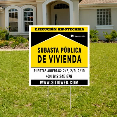 Cartel Personalizado de Prestamista de Ejecución Hipotecaria