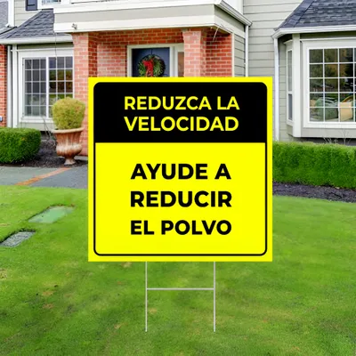Cartel de Jardín Personalizado Para Reducir la Velocidad