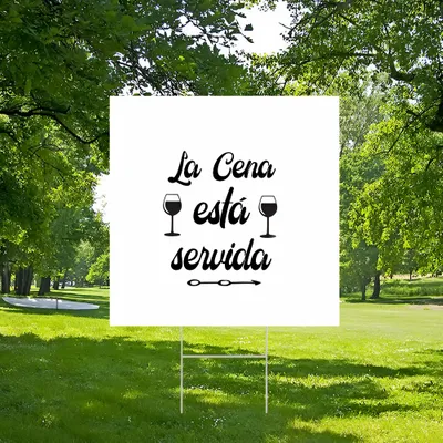 Cartel de Jardin Cena Personalizado