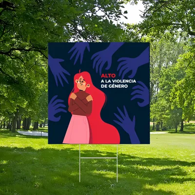Cartel de Jardin Violencia de Género