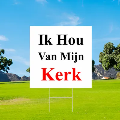 Gepersonaliseerde I Love My Church Tuinbord