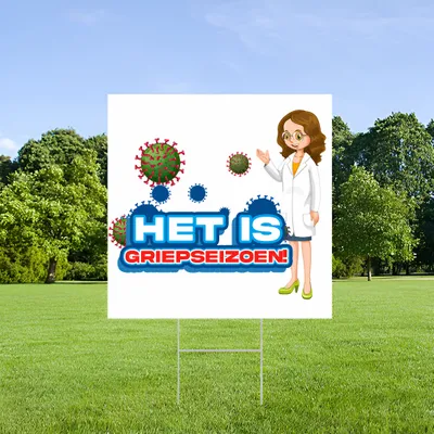 Gepersonaliseerde Griep Waarschuwingsbord