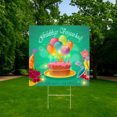 Gepersonaliseerde Verjaardag Buiten Tuinbord