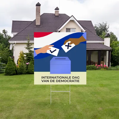 Gepersonaliseerde Democracy Day Tuinbord