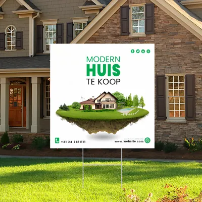 Gepersonaliseerde Modern Home Buiten Werfbord