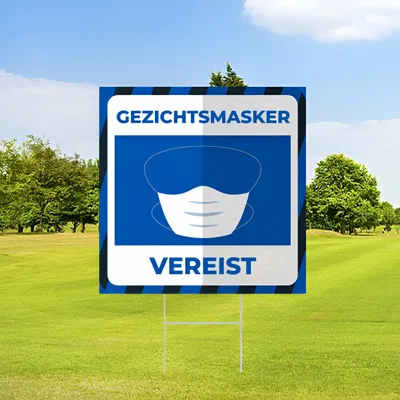 Gepersonaliseerde Gezichtsmasker Waarschuwingsbord