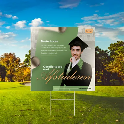 Gepersonaliseerde Maat Wishing Afstuderen Tuinbord