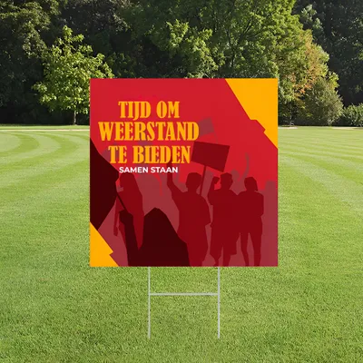 Gepersonaliseerde Samen Staan We Sterk Tuinbord