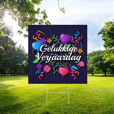 Gepersonaliseerde Size Verjaardag Partij Tuinbord