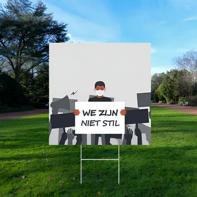 Gepersonaliseerde Protest Silent Tuinbord