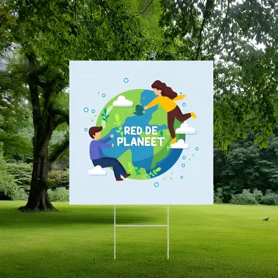 Gepersonaliseerde Save Planet Tuinbord