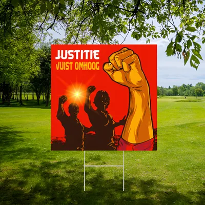 Gepersonaliseerde Justice Protest Tuinbord