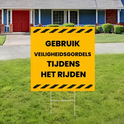Gepersonaliseerde Veiligheidsgordels Tuinbord