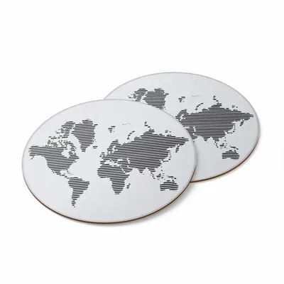 Pre-Made Paper Map Coasters - Custom Pro Prints