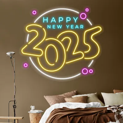 Colorful New Year Neon Sign - Stealth Promo Co