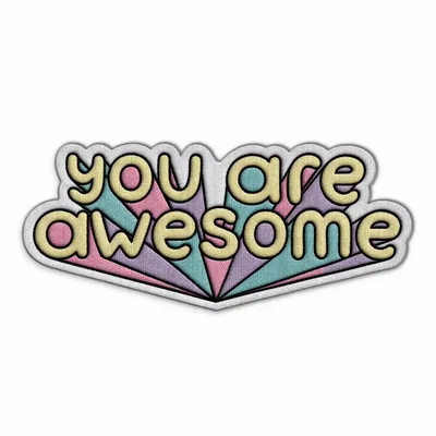 You Are Awesome Iron On Patch - Imprint Now - ES