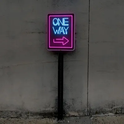One Way Neon Sign - Stealth Promo Co