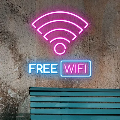 Free WIFI Zone Neon Sign - Stealth Promo Co