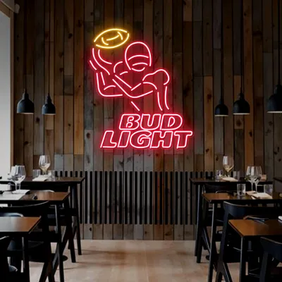 Team Football Bud Light Neon Sign - Stealth Promo Co